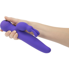 Вібратор-кролик – Touch by SWAN Duo Purple з сенсорним управлінням, оберти головки, вібрація точки G, 2 мотори