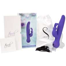 Вібратор-кролик – Touch by SWAN Duo Purple з сенсорним управлінням, оберти головки, вібрація точки G, 2 мотори