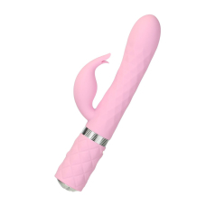 Вібратор-кролик з обертами та вібрацією – Pillow Talk Lively Pink – кристал Swarovski, подвійний мотор