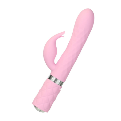 Вібратор-кролик з обертами та вібрацією – Pillow Talk Lively Pink – кристал Swarovski, подвійний мотор