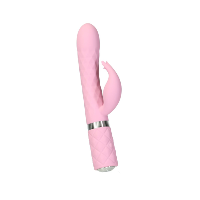 Вібратор-кролик з обертами та вібрацією – Pillow Talk Lively Pink – кристал Swarovski, подвійний мотор