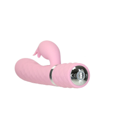 Вібратор-кролик з обертами та вібрацією – Pillow Talk Lively Pink – кристал Swarovski, подвійний мотор
