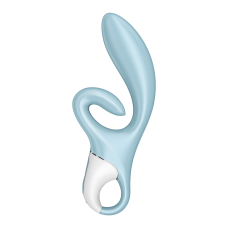 Вібратор-кролик з подвійним відростком – Satisfyer Touch Me Blue – гнучкий стовбур, 3 мотори, 12 режимів