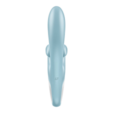 Вібратор-кролик з подвійним відростком – Satisfyer Touch Me Blue – гнучкий стовбур, 3 мотори, 12 режимів