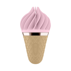 Вібратор морозиво Satisfyer Lay-On Sweet Treat Pink/Brown – 10 режимів роботи, водонепроникний