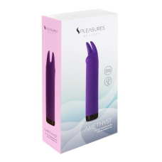 Вібратор – S Pleasures Bullets Amethyst з двома відростками, 10 вібраційних режимів