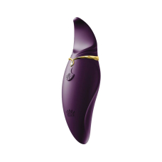 Вібратор-язичок 2в1 – Zalo Hero Twilight Purple – кристал Swarovski, 6 вібро-режимів + 6 хвильових пульсацій