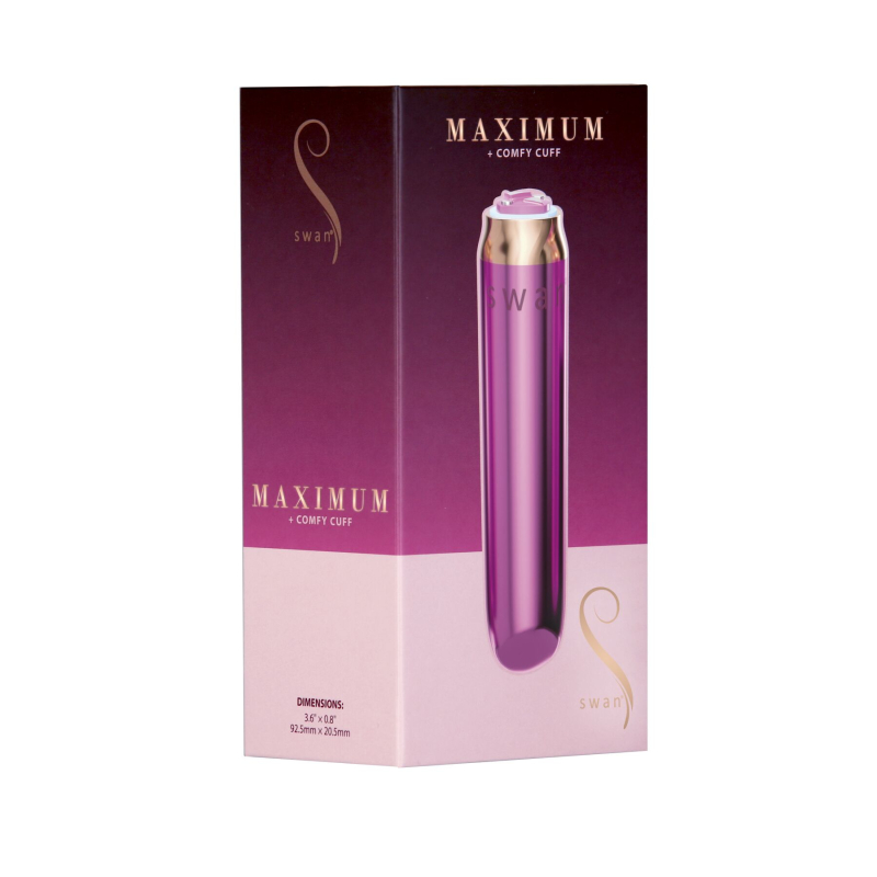 Віброкуля – Swan Maximum + Comfy Cuff Pink – 1 віброрежим із плавним регулюванням інтенсивності