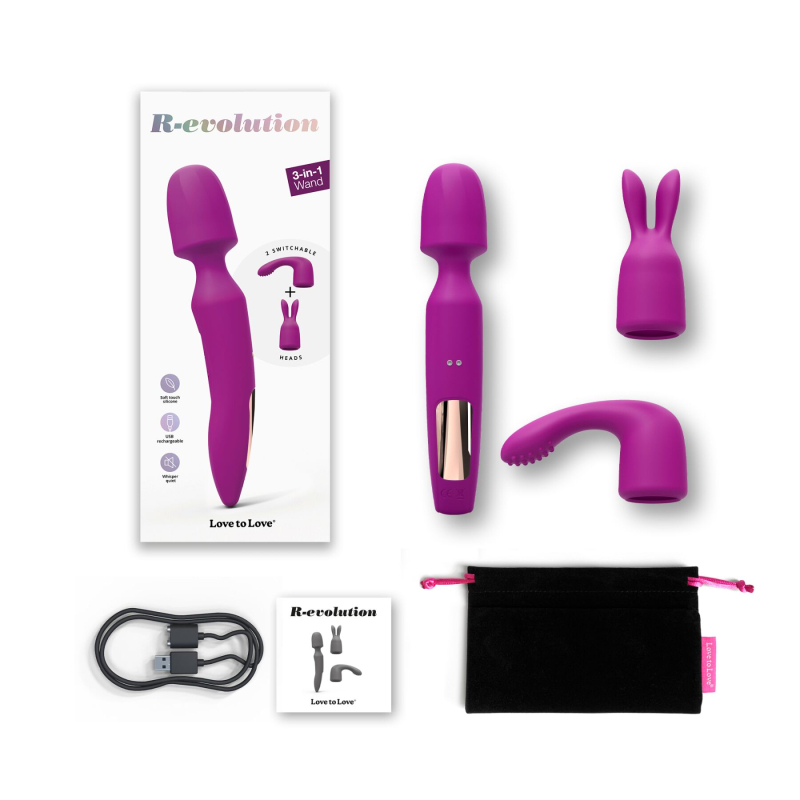 Вибромассажер микрофон – Love To Love R-EVOLUTION SWEET ORCHID – 2 сменные насадки