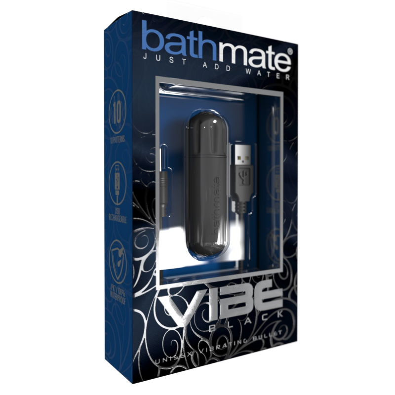 Вібропуля – Bathmate Vibe Bullet Black – 10 вібро-режимів, водозахист