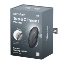 Вибростимулятор-пульсатор – Satisfyer Tap & Climax 1 Grey – 11 виброрежимов + пульсации