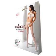 Відкритий бодістокінг Passion BS080 білий
