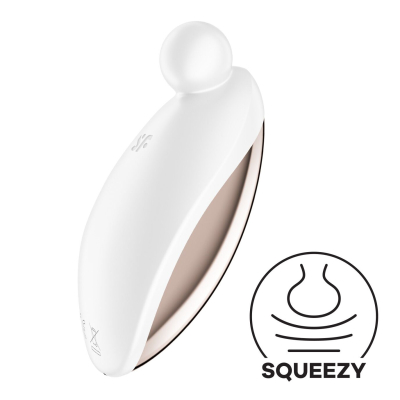 Внешний стимулятор – Satisfyer Spot On 2 White – гибкий отросток, 12 уникальных режимов