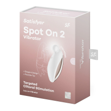 Внешний стимулятор – Satisfyer Spot On 2 White – гибкий отросток, 12 уникальных режимов