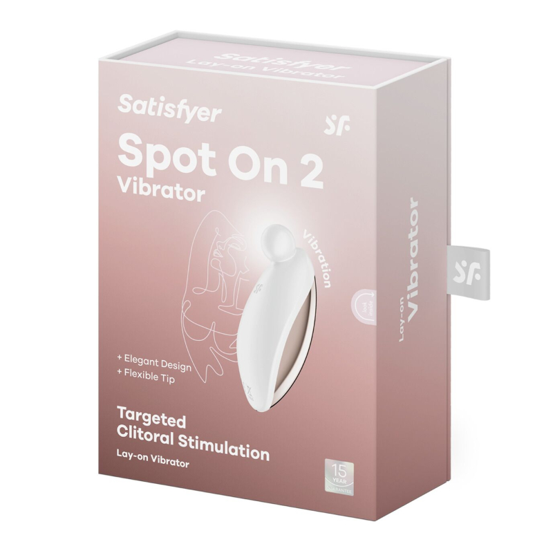 Внешний стимулятор – Satisfyer Spot On 2 White – гибкий отросток, 12 уникальных режимов