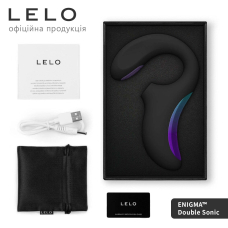 Кліторально-вагінальний звуковий стимулятор LELO Enigma Double Sonic Black