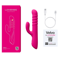 Смарт Rabbit-вібратор Lovense Velvo з масажними кульками, обертальним стимулятором точки G та керуванням через додаток