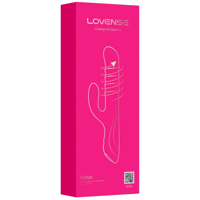 Смарт Rabbit-вібратор Lovense Velvo з масажними кульками, обертальним стимулятором точки G та керуванням через додаток