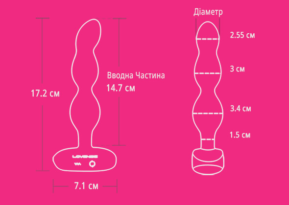 Ідеальний розмір Анальне смарт-намисто Lovense Ridge