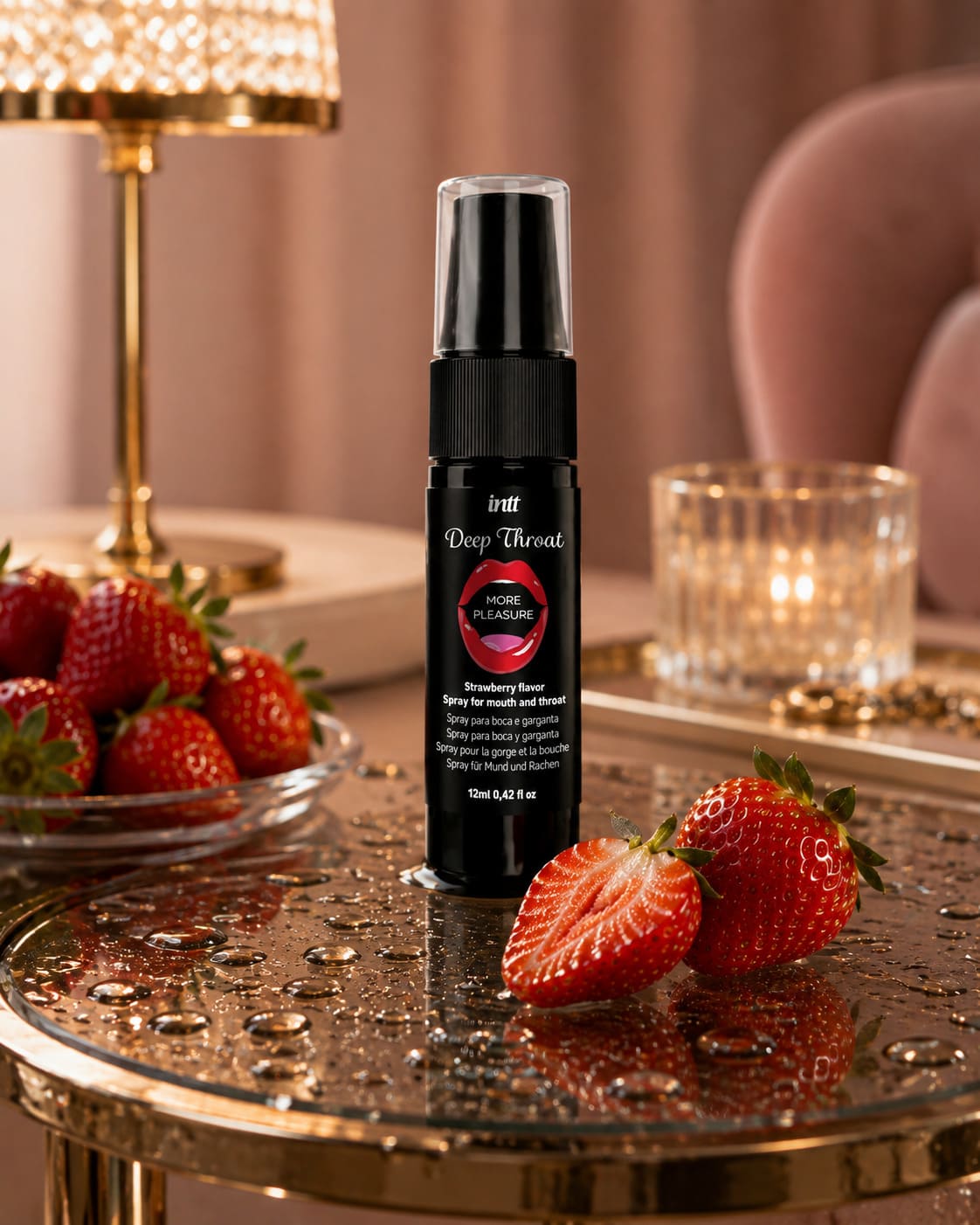 Спрей для оральних пестощів Intt Deep Throat Oral Spray Strawberry 12 мл